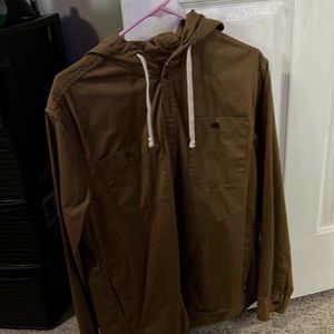 American eagle button up with hood